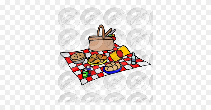 380x380 Picnic Picture For Classroom Therapy Use - Picnic Clipart
