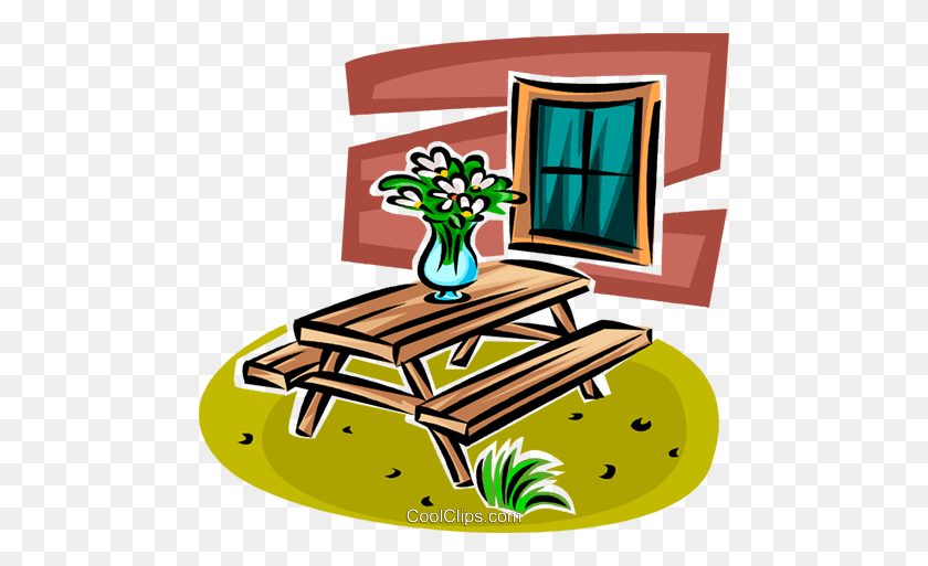 480x453 Picnic Table Clipart Illustration Png - Picnic PNG