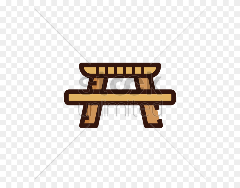600x600 Picnic Table Vector Image - Picnic Table Clipart