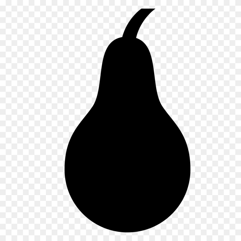 1024x1024 Picol Icon Pear - Pear Clipart Black And White