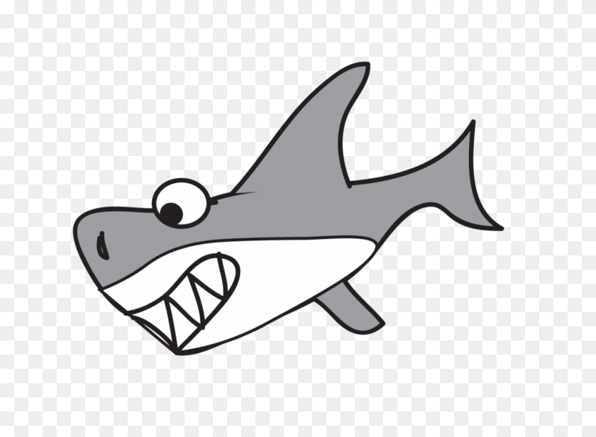 1000x714 Pics Of Cartoon Sharks Group With Items - Shark Attack Clipart