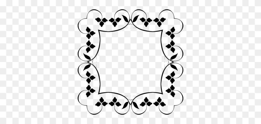 340x340 Picture Frames Black And White Computer Icons Monochrome - Flourish Clipart Black And White