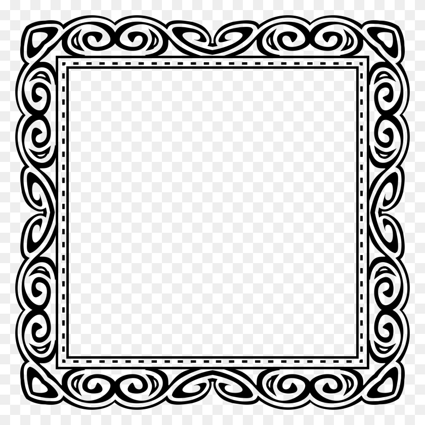 2328x2328 Picture Frames Borders And Frames Clip Art - Black Frame PNG