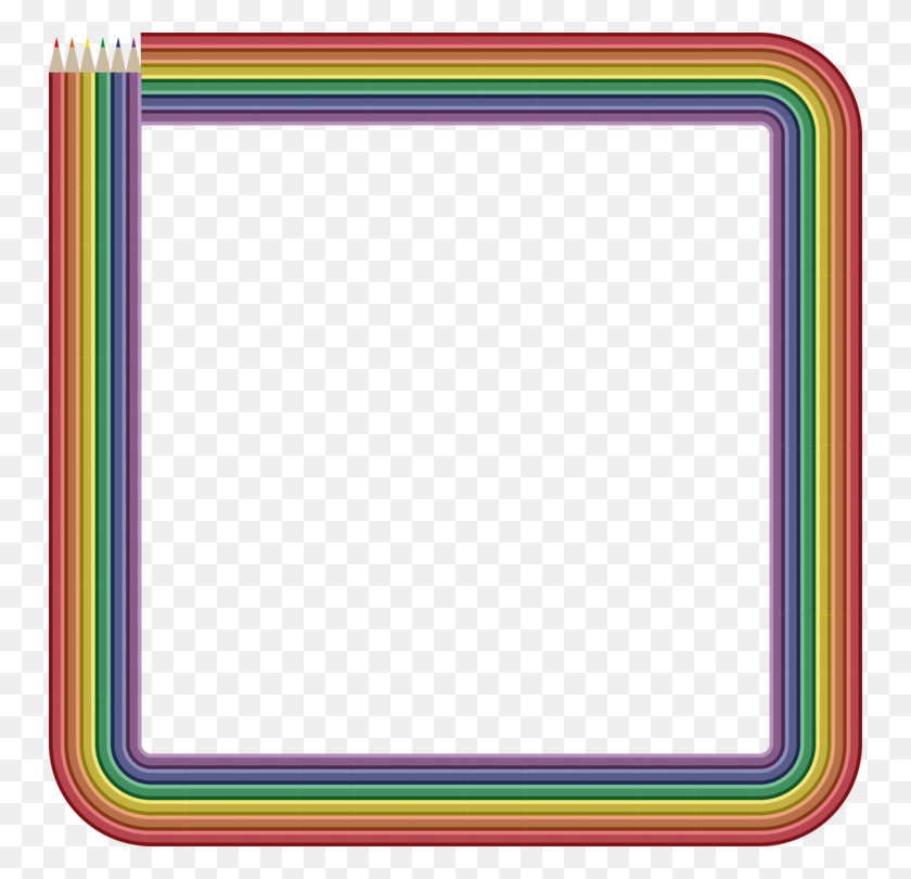 750x750 Picture Frames Colored Pencil Borders And Frames - Crayon Clipart Border