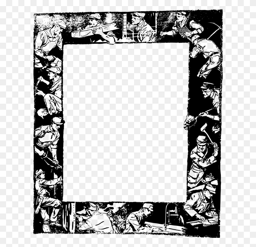 623x750 Picture Frames Computer Icons Black And White Visual Arts Man Free - Working Man Clipart