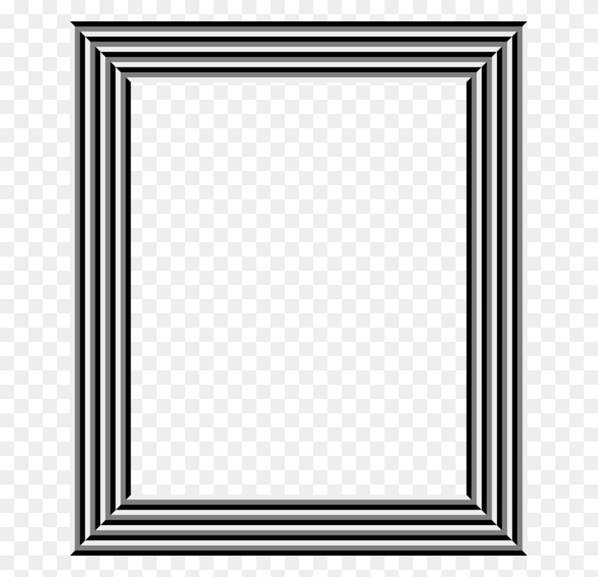 643x750 Picture Frames Op Art Optical Illusion Black And White Free - Rectangle Clipart Black And White