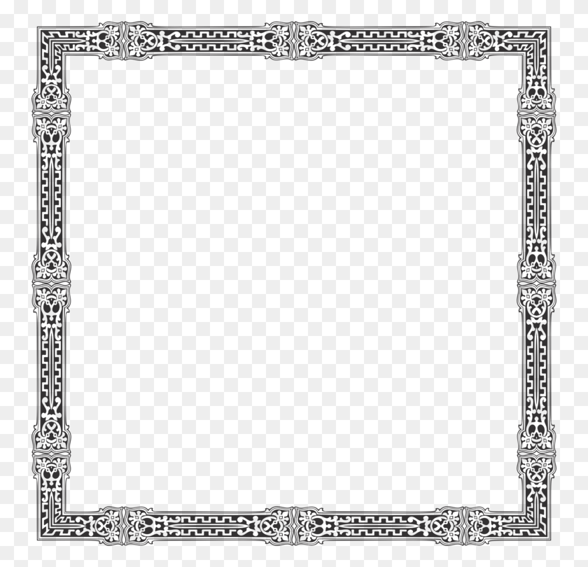 750x750 Picture Frames Rectangle - Rectangle Clipart Black And White