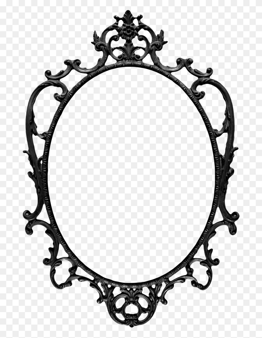 700x1023 Picture Frames Vintage Clothing Mirror Drawing Clip Art - Gothic Border Clipart