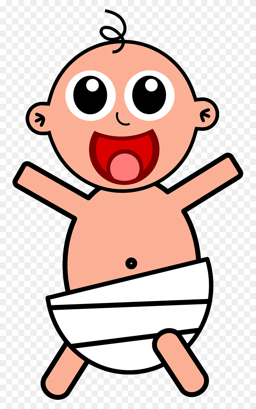 757x1280 Picture Of A Cartoon Baby - New Baby Clipart