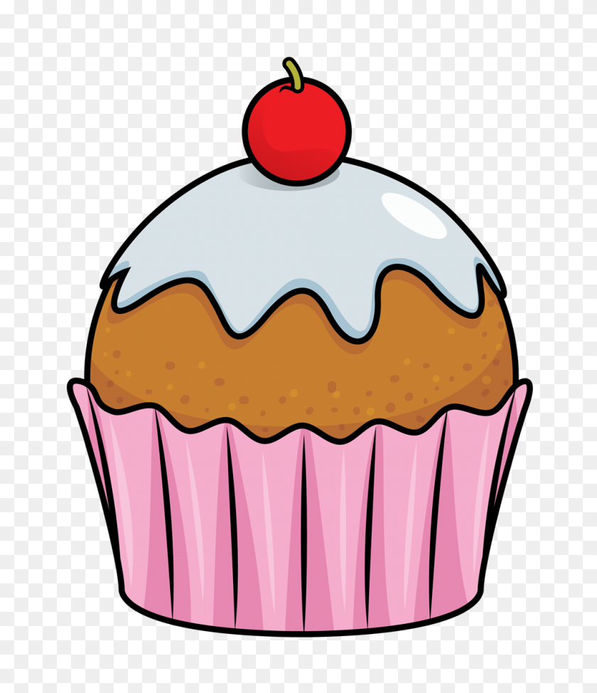1000x1172 Picture Of A Cupcake Free Download Clip Art - Pinkalicious Clipart