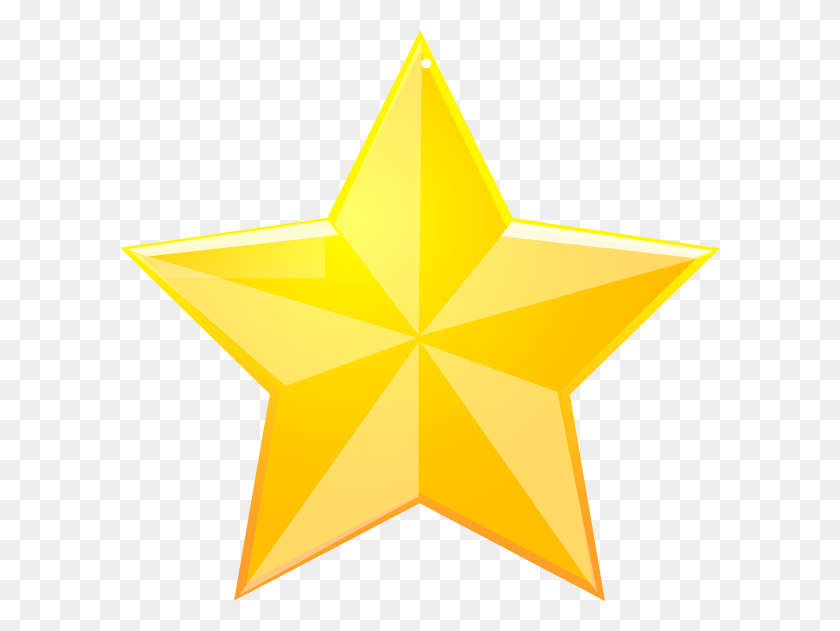 600x571 Picture Of A Yellow Star - Star Cluster Clipart
