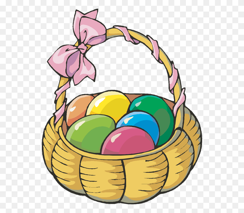 552x675 Picture Of Easter Basket - Easter Bunny Clipart