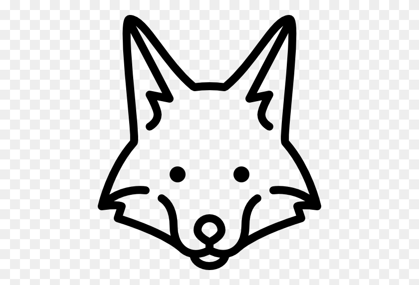 512x512 Pictures Of Fox Head Clipart Black And White - Fox Head Clipart