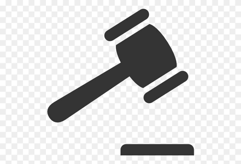 512x512 Pictures Of Law Hammer Black And White - Judge Hammer Clipart