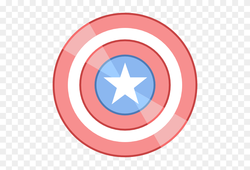 512x512 Фотографии Значок Щита Марвел - Капитан Америка Щит Png
