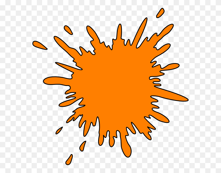 594x598 Pictures Of Orange Paint Clipart - Paint Drip Clipart
