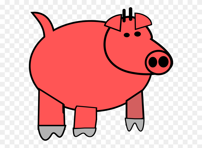 600x555 Картинки Свиньи - Muddy Pig Clipart