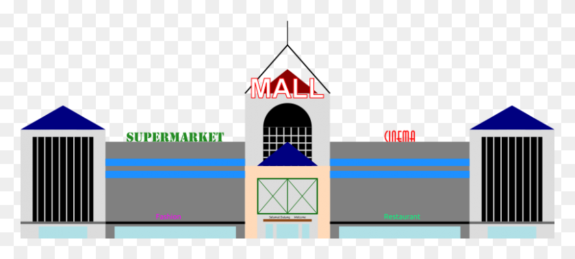 800x328 Pictures Of Shopping Mall Building Clipart - Shopping Centre Clipart