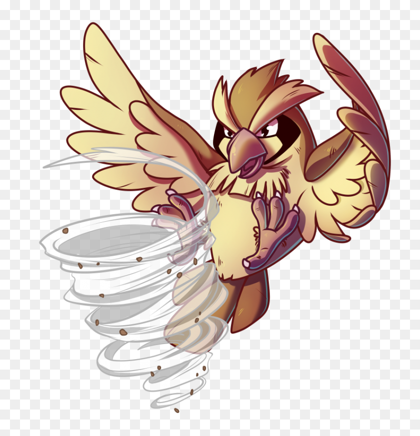 825x860 Pidgey Used Gust And Sand Attack! - Pidgey PNG
