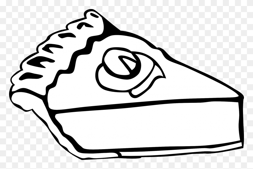 1969x1268 Пирог, Черно-Белый Клипарт - Пицца, Черно-Белый Клипарт