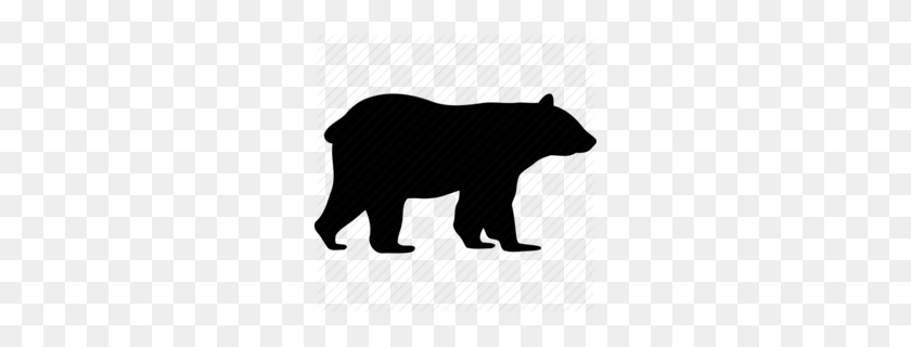 260x260 Piece Clipart - Black Bear Clipart Black And White