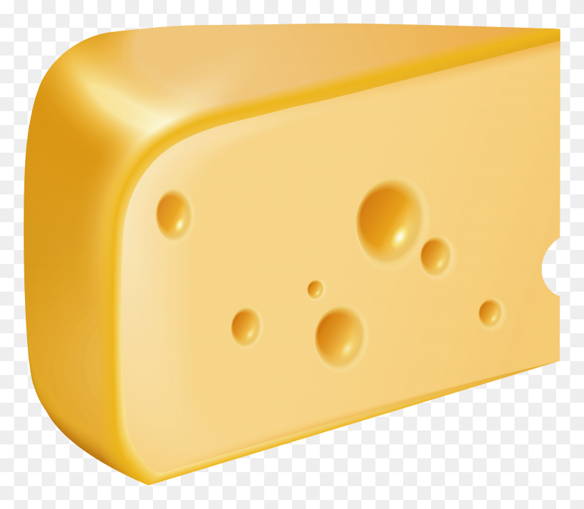 8000x6905 Piece Of Cheese Png Clip Art - Milk Clipart PNG