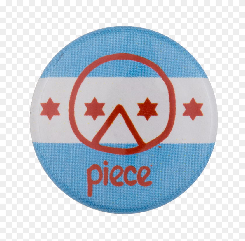 1000x983 Piece Pizza Chicago Flag Busy Beaver Button Museum - Chicago Flag PNG