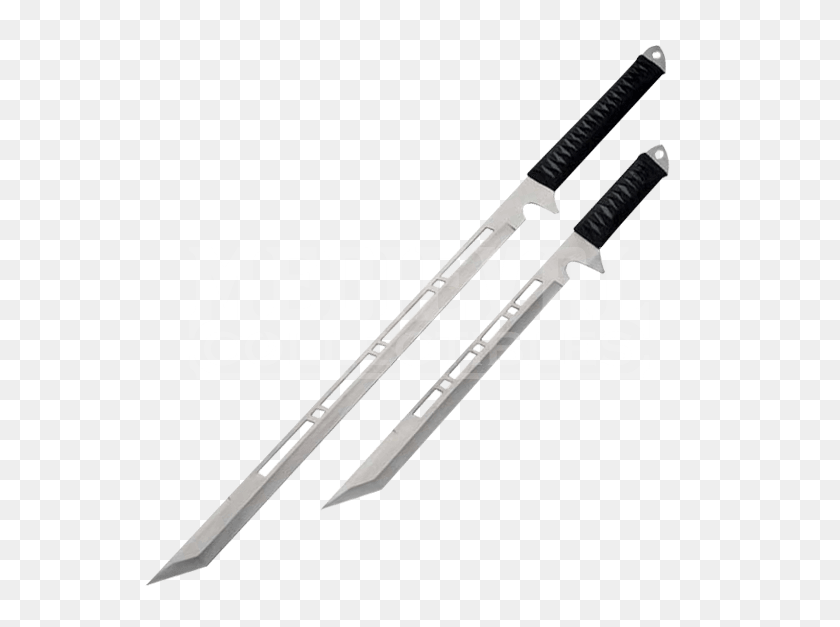 567x567 Piece Silver Ninja Sword Set - Ninja Sword PNG