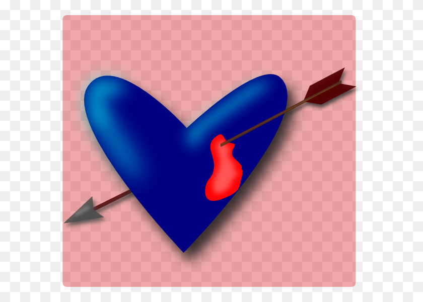 600x540 Pierced Heart Png, Clip Art For Web - Human Heart Clipart