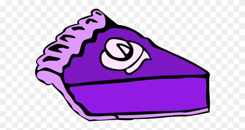 600x386 Pies Clipart Purple - Rebanada De Pastel Clipart