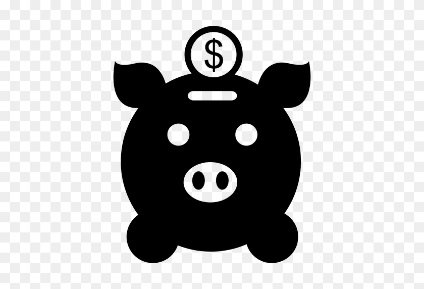 512x512 Pig Bank With Con - Pig Butt Clipart