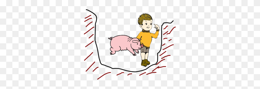 299x228 Pig Bit Kid Clip Art - Pig Nose Clipart