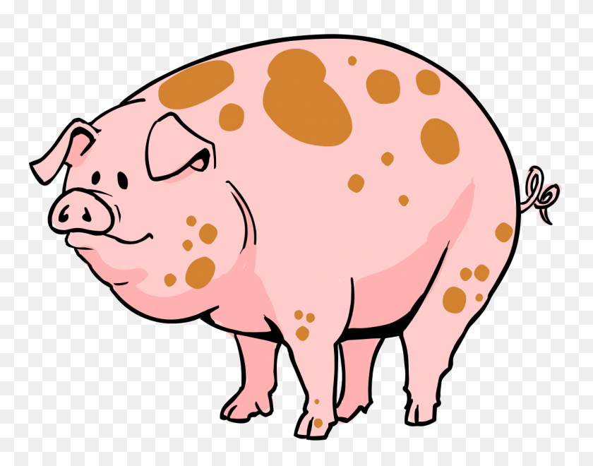 1280x985 Pig Cartoon - Show Pig Clip Art