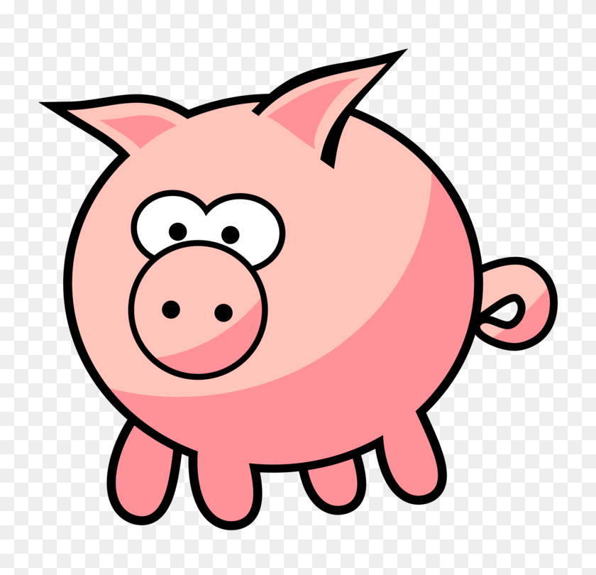 750x750 Pig Cartoon Drawing Can Stock Photo Coloring Book - Pig Pen Clipart