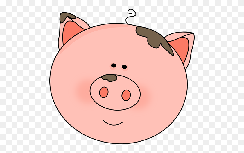 500x466 Pig Clip Art - Cow Face Clipart