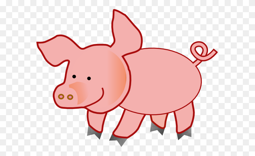 600x455 Pig Clip Art Cartoon - Free Pig Clipart