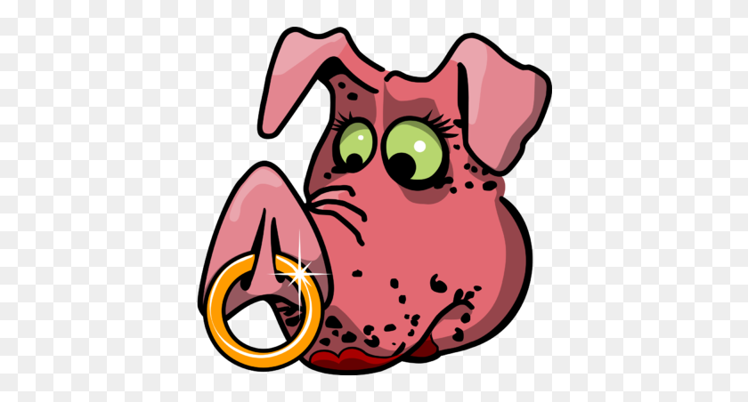 400x392 Pig Clipart Pig Snout - Red Nose Clipart