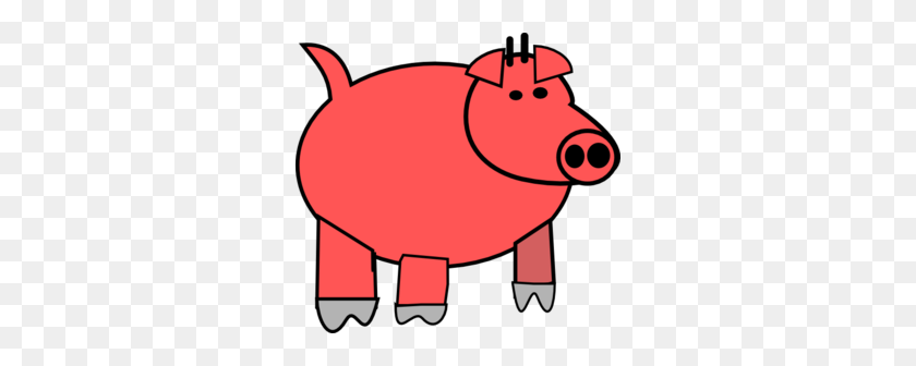 298x276 Pig Clipart Red - Baby Pig Clipart
