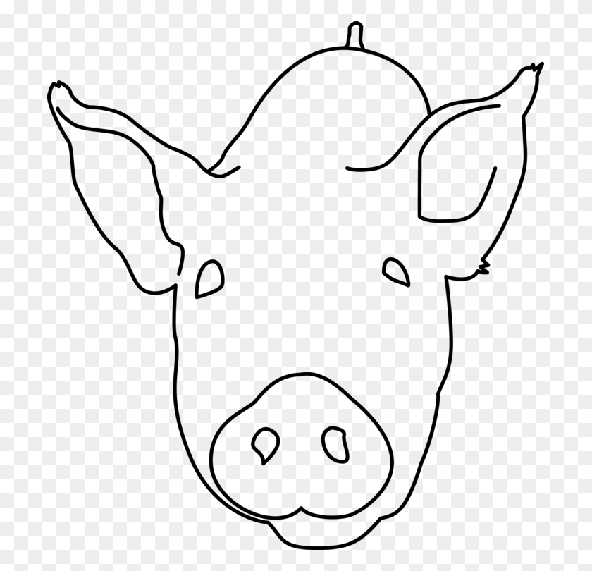 705x750 Pig Computer Icons Head Snout Drawing - Pig Face Clipart Black And White