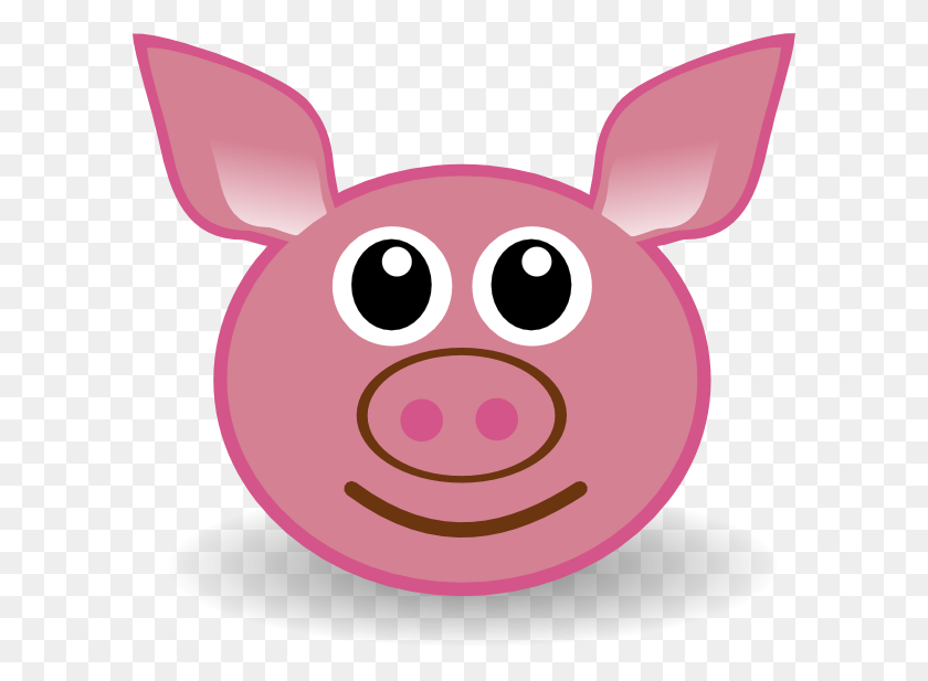 600x557 Pig Face Clip Art - Pig Face Clipart
