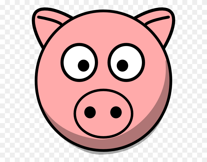 582x598 Pig Face Clip Art - Cartoon Faces Clipart