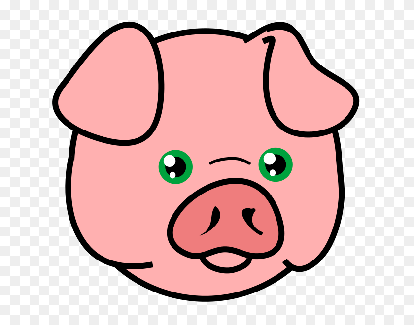 643x600 Pig Face Clipart - Pig Black And White Clipart