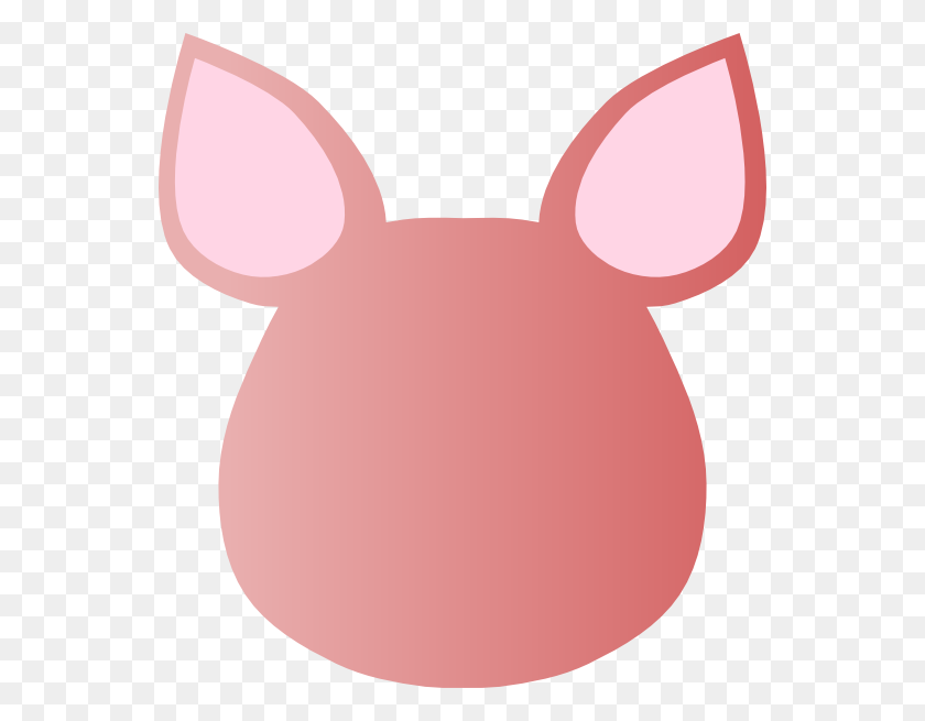552x595 Pig Face Clipart - Pork Clipart