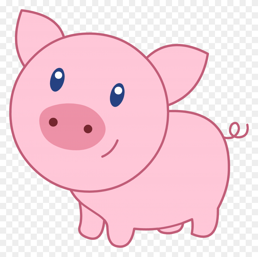 4945x4925 Pig Face Little Pigs Face Coloring - Three Little Pigs Clipart