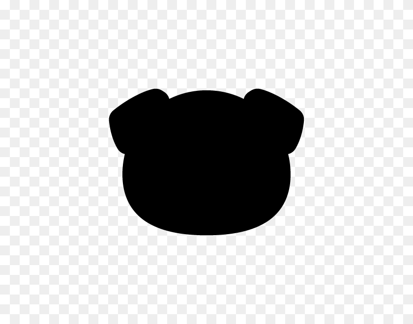 600x600 Pig Face Silhouette - Pig Silhouette PNG
