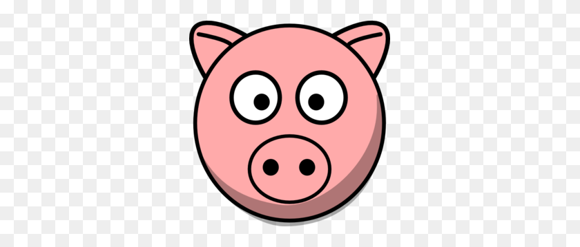 291x299 Pig Head Clip Art - Pig Face Clipart