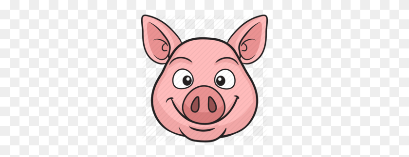 260x264 Pig Head Clipart - Pork Clipart