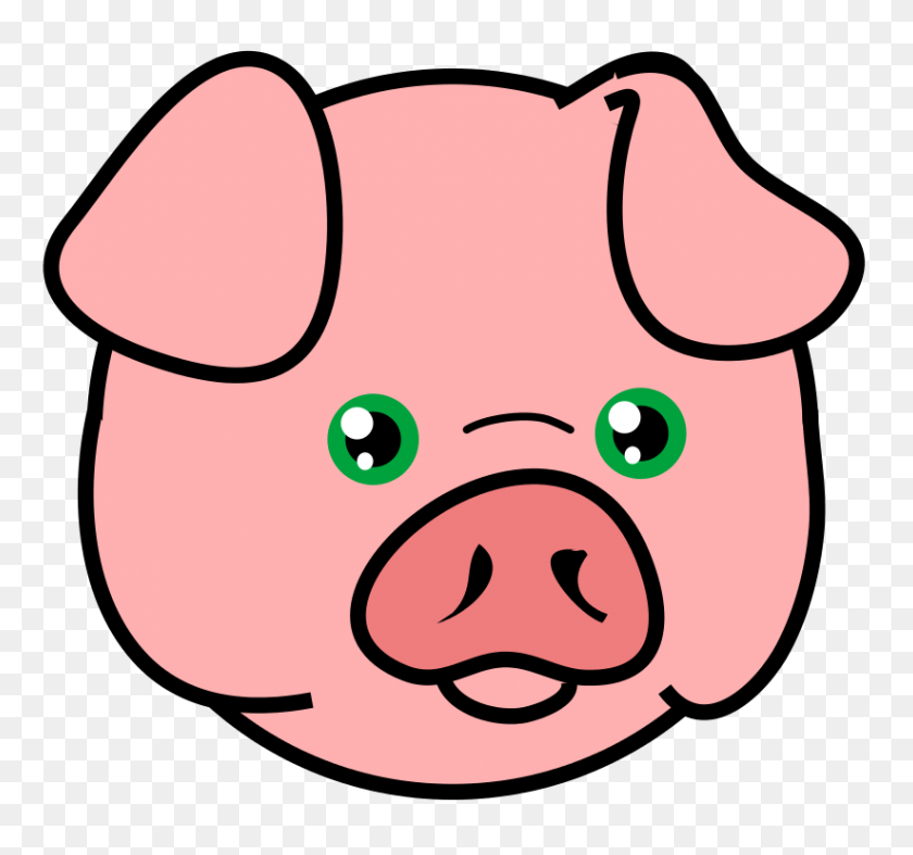 823x768 Pig Icon - Cartoon Pig PNG