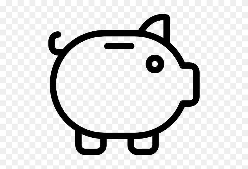 512x512 Pig Icon - Coins Clipart