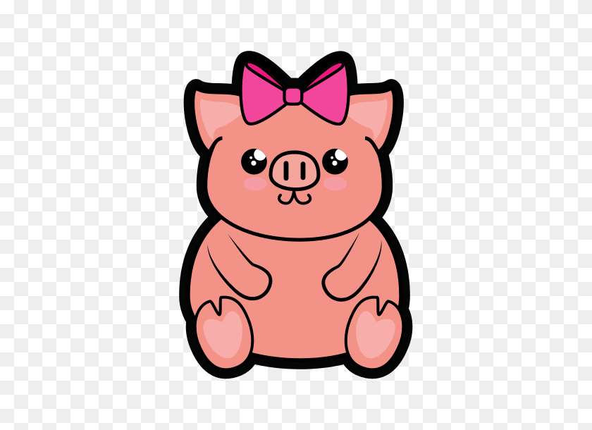 550x550 Pig Kawaii Cartoon - Pig Pen Clipart